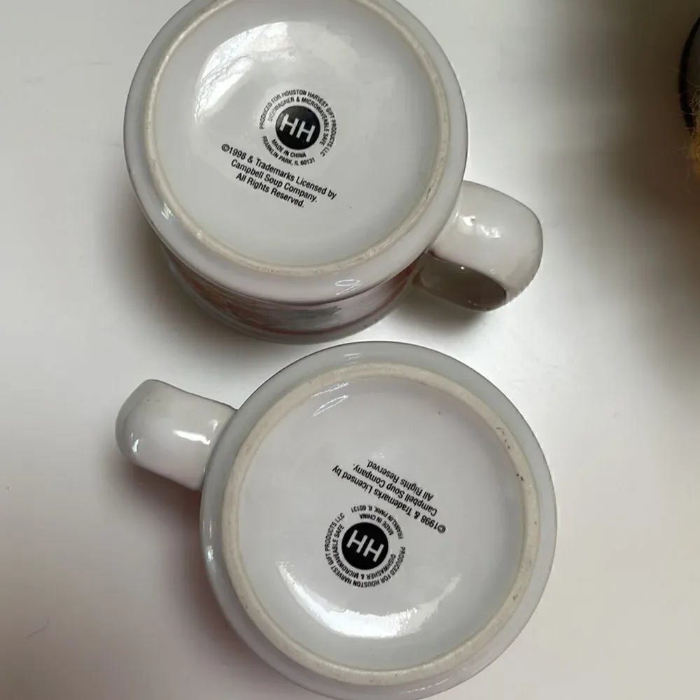 Vintage 1998 Campbell’s soup mug set.  Two mugs. Fall/Winter and Summer/Spring.